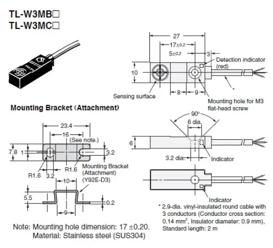 Ảnh của Cảm biến tiệm cận Omron TL-W3MB2 2M