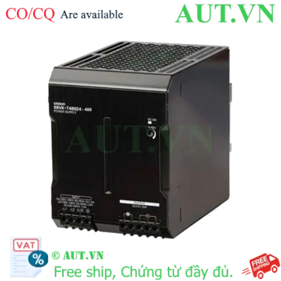 Ảnh của Bộ Nguồn Xung Omron S8VK-T48024-400 | 24V 20A 480W | Nguồn 3 Pha Lắp Thanh Ray DIN