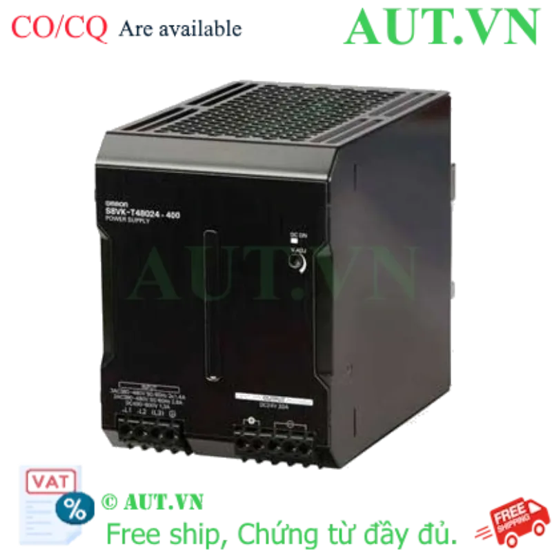 Ảnh của Bộ Nguồn Xung Omron S8VK-T48024-400 | 24V 20A 480W | Nguồn 3 Pha Lắp Thanh Ray DIN