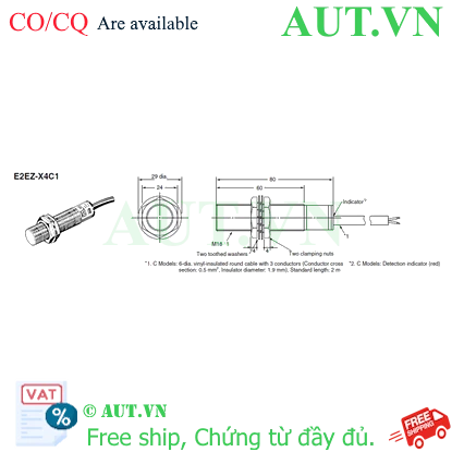 Ảnh của Cảm biến tiệm cận Omron E2EZ-X4C1 2M