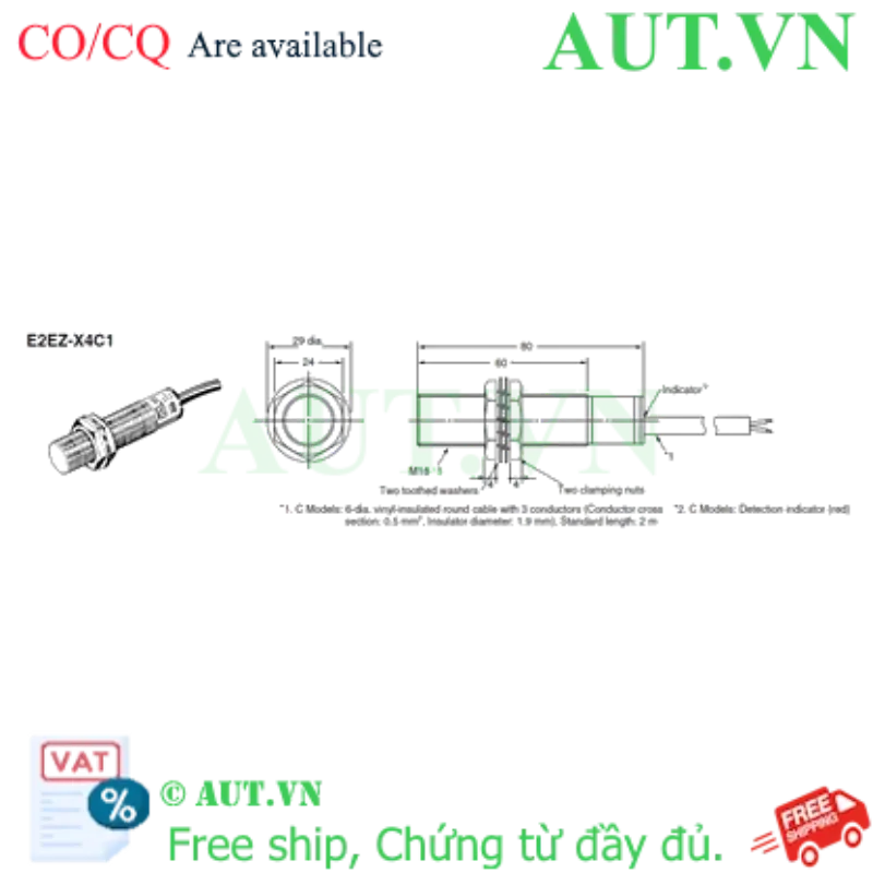 Ảnh của Cảm biến tiệm cận Omron E2EZ-X4C1 2M