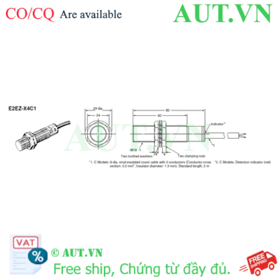 Ảnh của Cảm biến tiệm cận Omron E2EZ-X4C1 5M