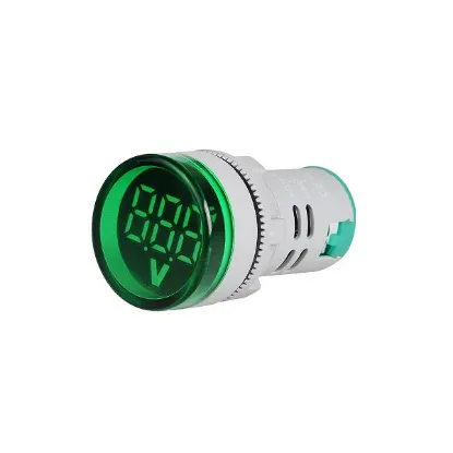 Ảnh của Đèn báo xanh có hiển thị điện áp 20V-500V, 22mm