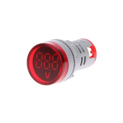 Ảnh của Đèn báo đỏ có hiển thị điện áp 20V-500V, 22mm