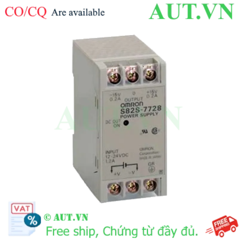 Ảnh của Bộ nguồn xung Omron S82S-7728 DC +15V0.2A-15V0.2A