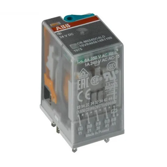 Ảnh của 1SVR405611R4100 – Rơ le trung gian ABB 12VDC 12A 2CO-LED (CR-M012DC2L)