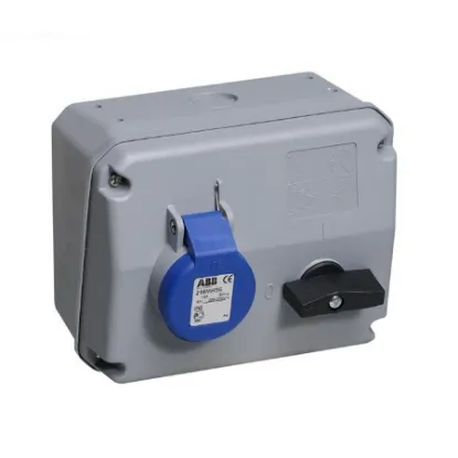 Ảnh của 2CMA167715R1000 – Ổ cắm + khóa liên động ngang ABB 263MHS6 63A 2P+E 220-250V IP44