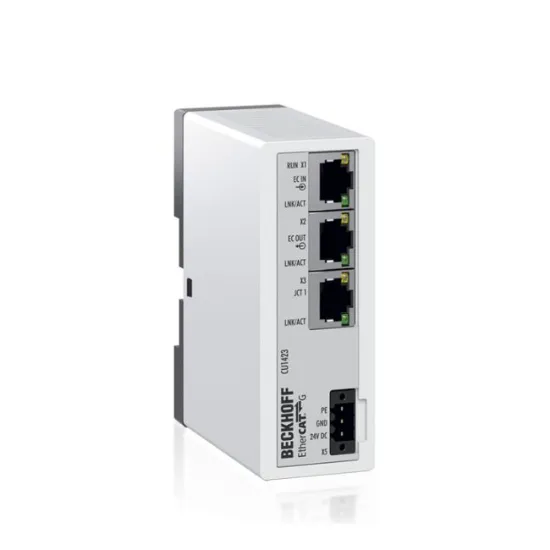 Ảnh của CU1423 | Infrastructure, 3-port junction, EtherCAT G, 1 Gbit/s, 24 V DC, RJ45