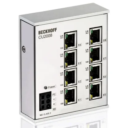 Ảnh của CU2008 | Infrastructure, 8-port switch, Ethernet, 100 Mbit/s, 24 V DC, RJ45