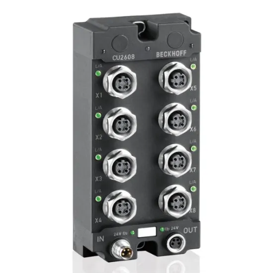 Ảnh của CU2608 | Infrastructure, 8-port switch, Ethernet, 100 Mbit/s, 24 V DC, M12