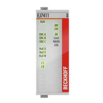 Ảnh của EJ7411 | EtherCAT plug-in module, 1-channel motion interface, BLDC motor, 48 V DC, 4.5 A, with incremental encoder, suitable for STO applications