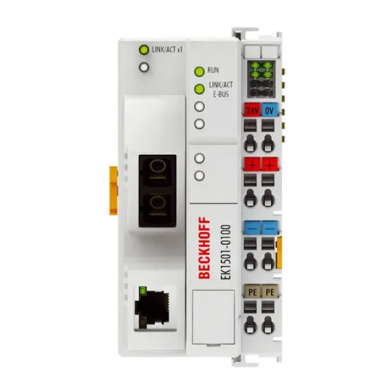 Ảnh của EK1501-0100 | EtherCAT Coupler, media converter (multimode fibre optic, RJ45 OUT) with ID switch