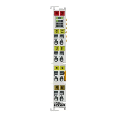 Ảnh của EL2602-0010 | EtherCAT Terminal, 2-channel relay output, 230 V AC, 30 V DC, 5 A, contact-protecting switching