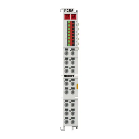 Ảnh của EL2808 | EtherCAT Terminal, 8-channel digital output, 24 V DC, 0.5 A, 2-wire connection