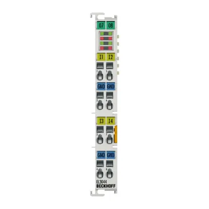Ảnh của EL3044 | EtherCAT Terminal, 4-channel analog input, current, 0…20 mA, 12 bit, single-ended