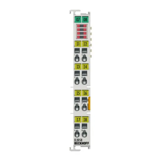 Ảnh của EL3058 | EtherCAT Terminal, 8-channel analog input, current, 4…20 mA, 12 bit, single-ended