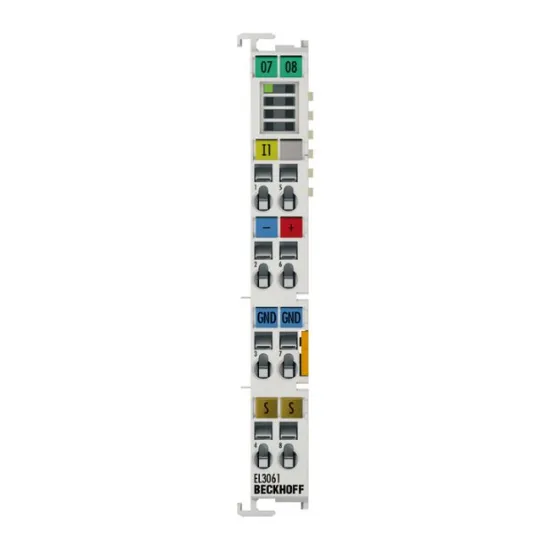 Ảnh của EL3061 | EtherCAT Terminal, 1-channel analog input, voltage, 0…10 V, 12 bit, single-ended
