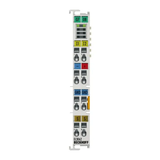 Ảnh của EL3062 | EtherCAT Terminal, 2-channel analog input, voltage, 0…10 V, 12 bit, single-ended