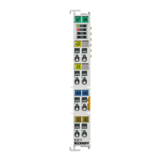 Ảnh của EL3111 | EtherCAT Terminal, 1-channel analog input, current, 0…20 mA, 16 bit, differential