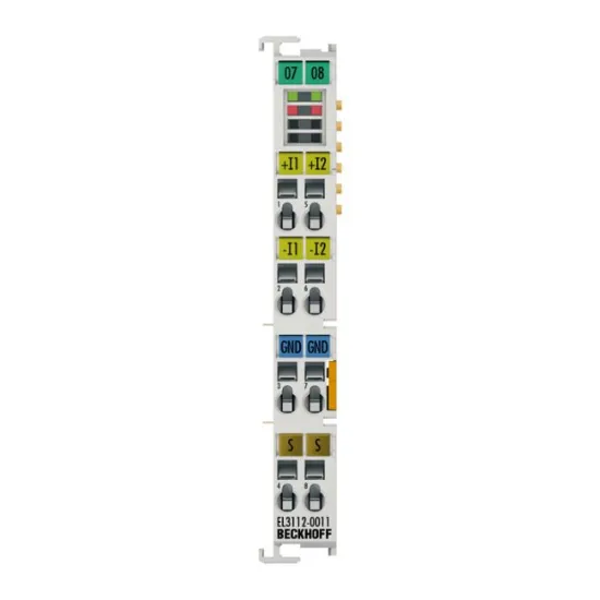 Ảnh của EL3112-0011 | EtherCAT Terminal, 2-channel analog input, current, ±20 mA, 16 bit, differential