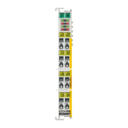 Ảnh của EL3124-0090 | EtherCAT Terminal, 4-channel analog input, current, 4…20 mA, 16 bit, differential, TwinSAFE SC