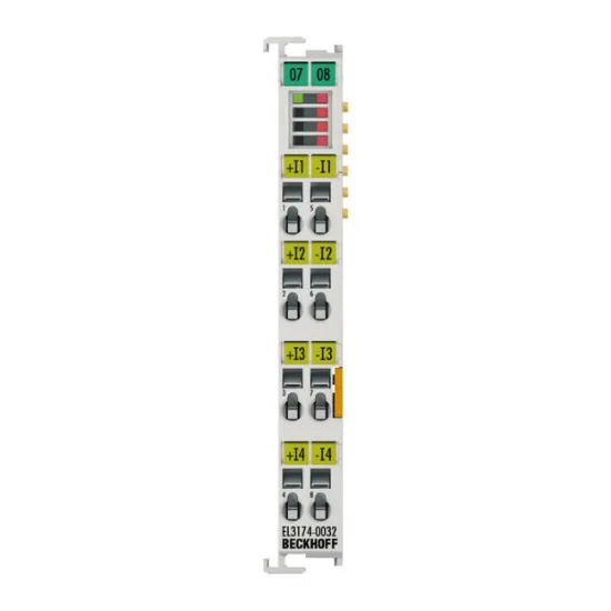 Ảnh của EL3174-0032 | EtherCAT Terminal, 4-channel analog input, multi-function, ±3 V, ±20 mA, 16 bit, differential