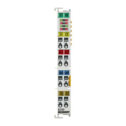 Ảnh của EL3182 | EtherCAT Terminal, 2-channel analog input, current, 0/4…20 mA, 16 bit, single-ended, HART