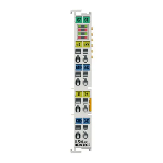 Ảnh của EL3204-0162 | EtherCAT Terminal, 4-channel analog input, multi-function, ±10 V, RTD (Pt100), 12 bit, single-ended