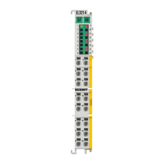 Ảnh của EL3214-0090 | EtherCAT Terminal, 4-channel analog input, temperature, RTD (Pt100), 16 bit, 3-wire connection, TwinSAFE SC
