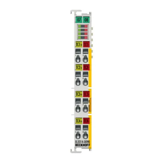 Ảnh của EL3314-0090 | EtherCAT Terminal, 4-channel analog input, temperature, thermocouple, 16 bit, TwinSAFE SC