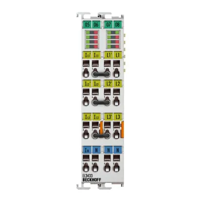 Ảnh của EL3433 | EtherCAT Terminal, 3-channel analog input, power measurement, 500 V AC, 10 A, 16 bit