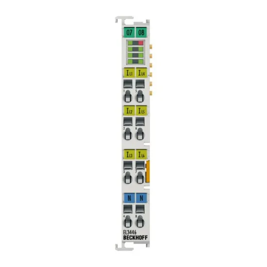 Ảnh của EL3446 | EtherCAT Terminal, 6-channel analog input, current, 1 A, 24 bit, distributed power measurement
