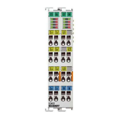 Ảnh của EL3453 | EtherCAT Terminal, 3-channel analog input, power measurement, 690 V AC, 0.1/1/5 A, 24 bit, electrically isolated