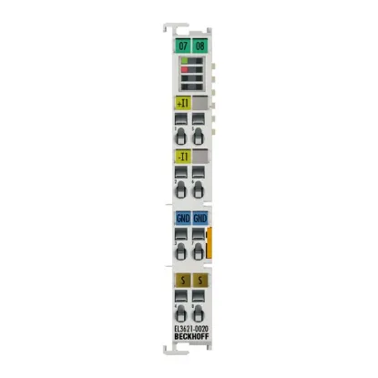 Ảnh của EL3621-0020 | EtherCAT Terminal, 1-channel analog input, current, 4…20 mA, 24 bit, high-precision, factory calibrated