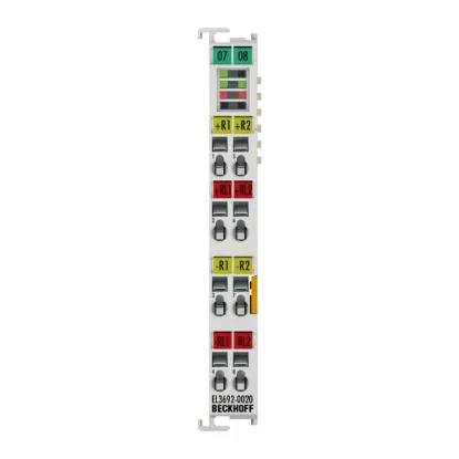 Ảnh của EL3692-0020 | EtherCAT Terminal, 2-channel analog input, resistance, 100 m?…10 M?, 24 bit, factory calibrated
