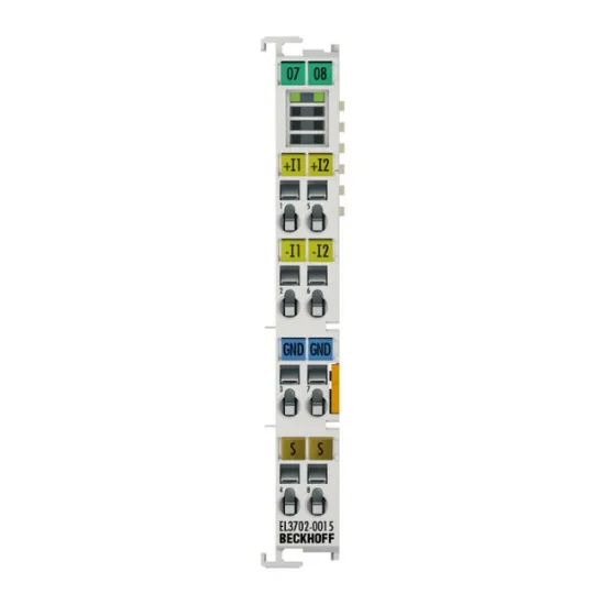 Ảnh của EL3702-0015 | EtherCAT Terminal, 2-channel analog input, voltage, ±150 mV, 16 bit, oversampling