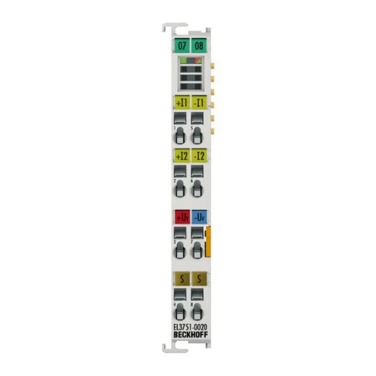 Ảnh của EL3751-0020 | EtherCAT Terminal, 1-channel analog input, multi-function, 24 bit, 10 ksps, factory calibrated