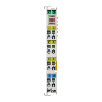 Ảnh của EL3773 | EtherCAT Terminal, 3-channel analog input, multi-function, 500 V AC/DC, 1 A, 16 bit, 10 ksps, oversampling