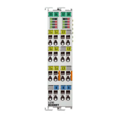 Ảnh của EL3783 | EtherCAT Terminal, 3-channel analog input, multi-function, 690 V AC, 1/5 A, 16 bit, 20 ksps, electrically isolated, oversampling
