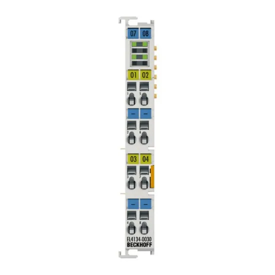 Ảnh của EL4134-0030 | EtherCAT Terminal, 4-channel analog output, voltage, ±10 V, 16 bit, externally calibrated