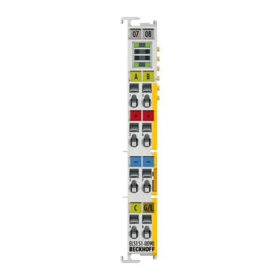 Ảnh của EL5151-0090 | EtherCAT Terminal, 1-channel encoder interface, incremental, 24 V DC HTL, 100 kHz, TwinSAFE SC