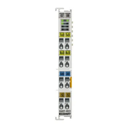 Ảnh của EL6021-0021 | EtherCAT Terminal, 1-channel communication interfaceserial, RS422/RS485, line device