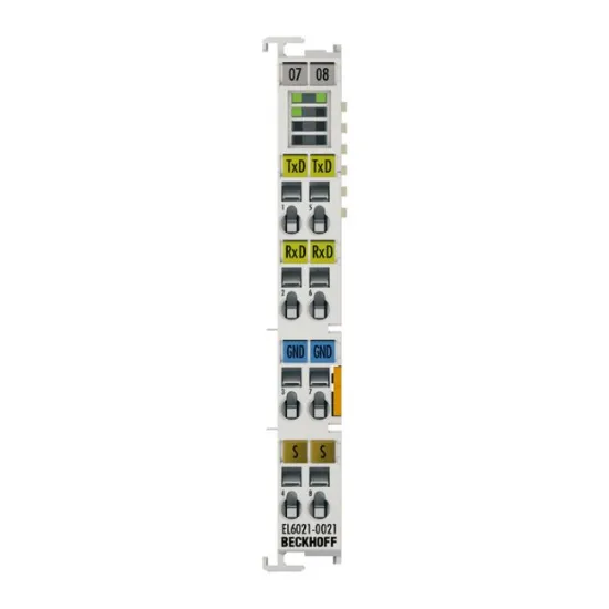 Ảnh của EL6021-0021 | EtherCAT Terminal, 1-channel communication interfaceserial, RS422/RS485, line device