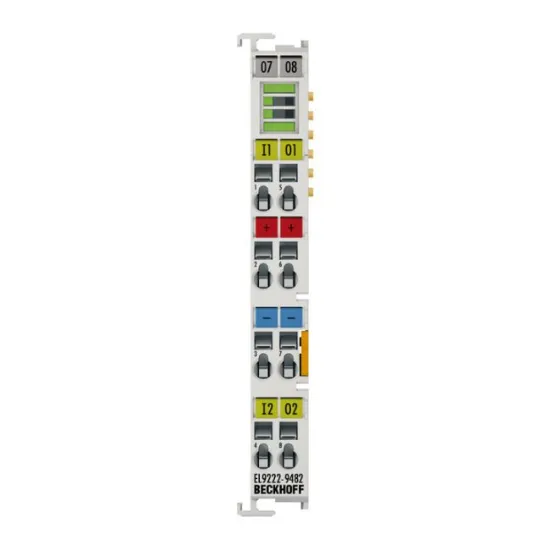 Ảnh của EL9222-9482 | Overcurrent protection terminal, 24 V DC, 2-channel, 8 A/2 A