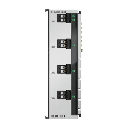 Ảnh của ELM3004-0030 | EtherCAT Terminal, 4-channel analog input, voltage, ±30 V…±20 mV, 24 bit, 10 ksps, externally calibrated