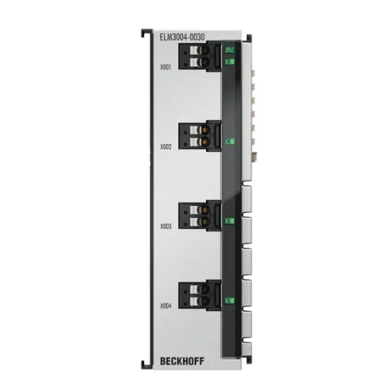 Ảnh của ELM3004-0030 | EtherCAT Terminal, 4-channel analog input, voltage, ±30 V…±20 mV, 24 bit, 10 ksps, externally calibrated