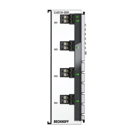 Ảnh của ELM3104-0000 | EtherCAT Terminal, 4-channel analog input, current, ±20 mA, 24 bit, 10 ksps