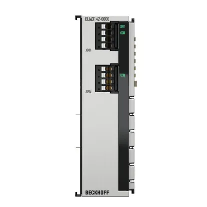 Ảnh của ELM3142-0000 | EtherCAT Terminal, 2-channel analog input, multi-function, ±10…±1.25 V, ±20 mA, 24 bit, 1 ksps