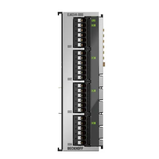 Ảnh của ELM3544-0000 | EtherCAT Terminal, 4-channel analog input, measuring bridge, full/half/quarter bridge, 24 bit, 1 ksps