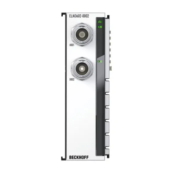 Ảnh của ELM3602-0002 | EtherCAT Terminal, 2-channel analog input, IEPE/accelerometer, 24 bit, 50 ksps, BNC